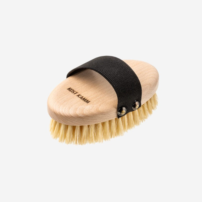 Brosse de massage ovale, hêtre naturel, sisal - MAKESENZ