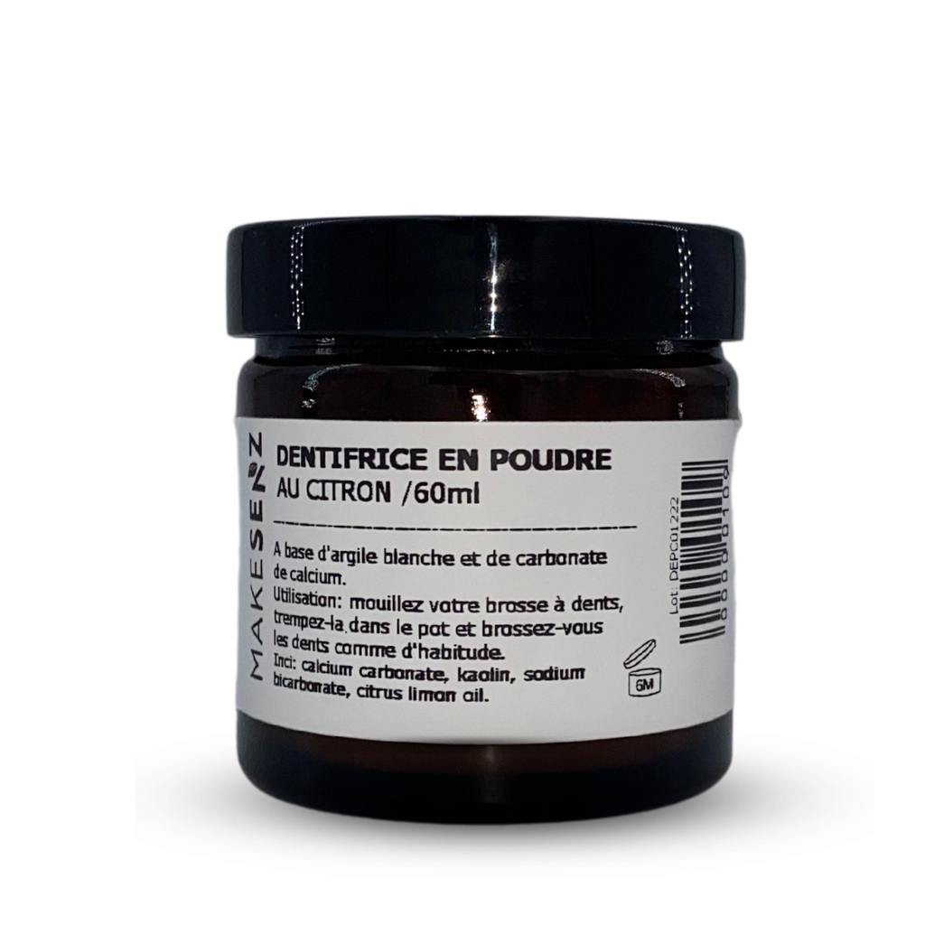 Dentifrice en poudre - citron - MAKESENZ